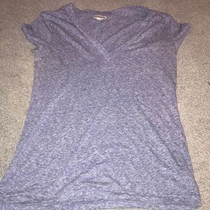 Express blue V Neck Top